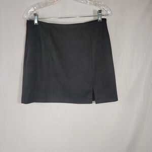 inPhorm NYC Black Minimalist Athletic Mini Skirt Front Slit Women's Size M